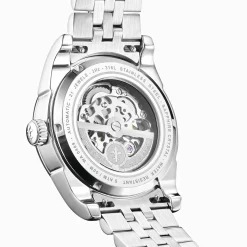 Clearance Automatikuhr mit 41 mm und schwarzem Zifferblatt silberfarben Herren Uhren|Uhren